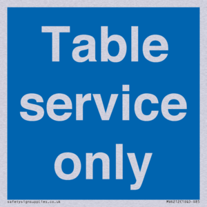 Table service only